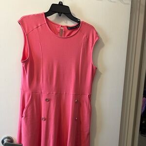 Pink, fit & flare dress
